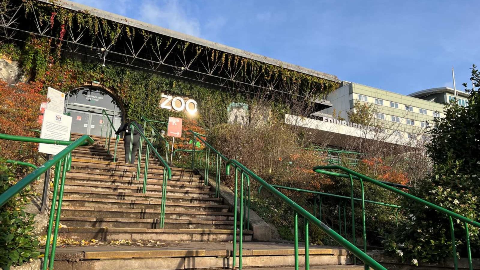 A photo of the entrance to Edinburgh Zoo
